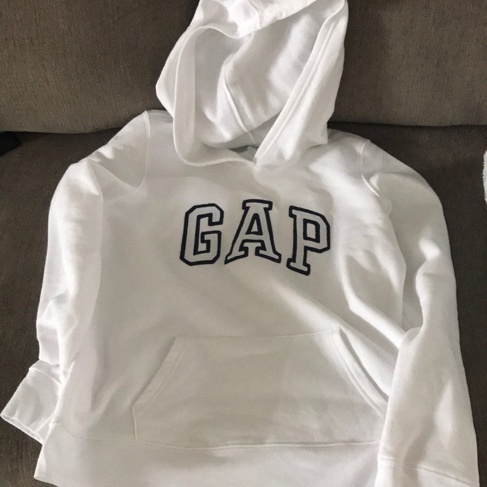 GAP white hooded sweatshirt